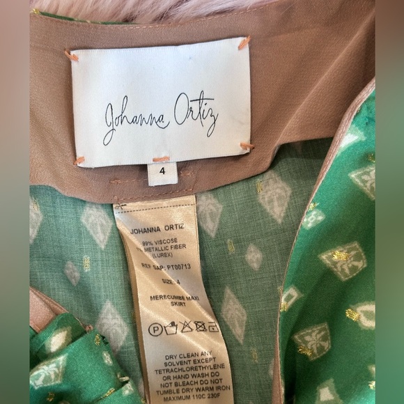 NWOT Joanna Ortiz Merecumbe Print Faux Wrap Maxi Skirt Size 4 $970 - Picture 12 of 13